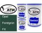 Preview: Opel, Forstgrün, FX: 500ml Lackdose + 500ml Klarlack + 250ml Härter - Set, von ATW Autoteile West.