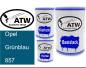 Preview: Opel, Grünblau, 857: 500ml Lackdose + 500ml Klarlack + 250ml Härter - Set, von ATW Autoteile West.