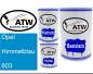 Preview: Opel, Himmelblau, 803: 500ml Lackdose + 500ml Klarlack + 250ml Härter - Set, von ATW Autoteile West.