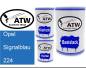 Preview: Opel, Signalblau, 224: 500ml Lackdose + 500ml Klarlack + 250ml Härter - Set, von ATW Autoteile West.
