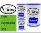 Preview: Opel, Signalgrün, 308: 500ml Lackdose + 500ml Klarlack + 250ml Härter - Set, von ATW Autoteile West.