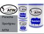 Preview: Porsche, Sportgrau, M7M: 500ml Lackdose + 500ml Klarlack + 250ml Härter - Set, von ATW Autoteile West.