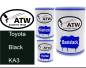 Preview: Toyota, Black, KA3: 500ml Lackdose + 500ml Klarlack + 250ml Härter - Set, von ATW Autoteile West.