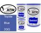 Preview: Toyota, Blue, 2QQ: 500ml Lackdose + 500ml Klarlack + 250ml Härter - Set, von ATW Autoteile West.