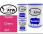 Preview: Toyota, Cherry, 3S7: 500ml Lackdose + 500ml Klarlack + 250ml Härter - Set, von ATW Autoteile West.