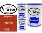 Preview: Toyota, Inferno, 4Y8: 500ml Lackdose + 500ml Klarlack + 250ml Härter - Set, von ATW Autoteile West.