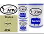 Preview: Toyota, Ivory, 4C6: 500ml Lackdose + 500ml Klarlack + 250ml Härter - Set, von ATW Autoteile West.
