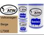 Preview: Volkswagen, Beige, L7008: 500ml Lackdose + 500ml Klarlack + 250ml Härter - Set, von ATW Autoteile West.