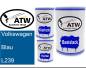 Preview: Volkswagen, Blau, L239: 500ml Lackdose + 500ml Klarlack + 250ml Härter - Set, von ATW Autoteile West.