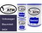 Preview: Volkswagen, Blauviolett, 9404: 500ml Lackdose + 500ml Klarlack + 250ml Härter - Set, von ATW Autoteile West.