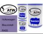 Preview: Volkswagen, Blauviolett, R405: 500ml Lackdose + 500ml Klarlack + 250ml Härter - Set, von ATW Autoteile West.