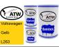 Preview: Volkswagen, Gelb, L263: 500ml Lackdose + 500ml Klarlack + 250ml Härter - Set, von ATW Autoteile West.