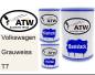 Preview: Volkswagen, Grauweiss, T7: 500ml Lackdose + 500ml Klarlack + 250ml Härter - Set, von ATW Autoteile West.