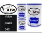 Preview: Volvo, Black, 040: 500ml Lackdose + 500ml Klarlack + 250ml Härter - Set, von ATW Autoteile West.