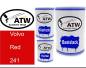 Preview: Volvo, Red, 241: 500ml Lackdose + 500ml Klarlack + 250ml Härter - Set, von ATW Autoteile West.