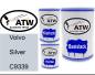 Preview: Volvo, Silver, C9339: 500ml Lackdose + 500ml Klarlack + 250ml Härter - Set, von ATW Autoteile West.