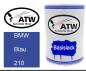 Preview: BMW, Blau, 210: 500ml Lackdose, von ATW Autoteile West.