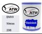 Preview: BMW, Weiss, 206: 500ml Lackdose, von ATW Autoteile West.