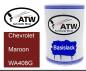 Preview: Chevrolet, Maroon, WA408G: 500ml Lackdose, von ATW Autoteile West.