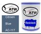 Preview: Citroen, Blue, AC-117: 500ml Lackdose, von ATW Autoteile West.