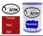 Preview: Ferrari, Red, 320: 500ml Lackdose, von ATW Autoteile West.