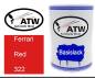 Preview: Ferrari, Red, 322: 500ml Lackdose, von ATW Autoteile West.