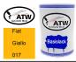 Preview: Fiat, Giallo, 017: 500ml Lackdose, von ATW Autoteile West.