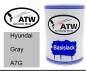 Preview: Hyundai, Gray, A7G: 500ml Lackdose, von ATW Autoteile West.