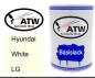 Preview: Hyundai, White, LG: 500ml Lackdose, von ATW Autoteile West.