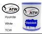 Preview: Hyundai, White, TCW: 500ml Lackdose, von ATW Autoteile West.