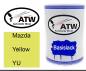 Preview: Mazda, Yellow, YU: 500ml Lackdose, von ATW Autoteile West.