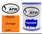 Preview: Nissan, Orange, AX1: 500ml Lackdose, von ATW Autoteile West.