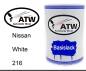 Preview: Nissan, White, 216: 500ml Lackdose, von ATW Autoteile West.