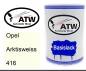 Preview: Opel, Arktisweiss, 416: 500ml Lackdose, von ATW Autoteile West.