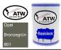 Preview: Opel, Bronzegrün, 801: 500ml Lackdose, von ATW Autoteile West.