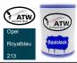 Preview: Opel, Royalblau, 213: 500ml Lackdose, von ATW Autoteile West.