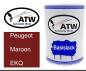 Preview: Peugeot, Maroon, EKQ: 500ml Lackdose, von ATW Autoteile West.