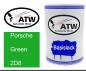 Preview: Porsche, Green, 2D8: 500ml Lackdose, von ATW Autoteile West.