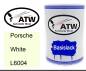 Preview: Porsche, White, L6004: 500ml Lackdose, von ATW Autoteile West.