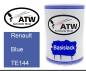 Preview: Renault, Blue, TE144: 500ml Lackdose, von ATW Autoteile West.