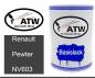 Preview: Renault, Pewter, NV603: 500ml Lackdose, von ATW Autoteile West.