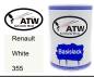 Preview: Renault, White, 355: 500ml Lackdose, von ATW Autoteile West.