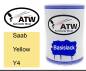 Preview: Saab, Yellow, Y4: 500ml Lackdose, von ATW Autoteile West.