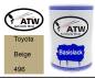 Preview: Toyota, Beige, 496: 500ml Lackdose, von ATW Autoteile West.