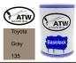 Preview: Toyota, Gray, 135: 500ml Lackdose, von ATW Autoteile West.