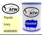 Preview: Toyota, Ivory, 40000000: 500ml Lackdose, von ATW Autoteile West.