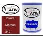 Preview: Toyota, Maroon, 342: 500ml Lackdose, von ATW Autoteile West.