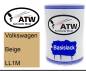 Preview: Volkswagen, Beige, LL1M: 500ml Lackdose, von ATW Autoteile West.