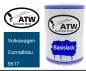 Preview: Volkswagen, Cornatblau, 9517: 500ml Lackdose, von ATW Autoteile West.