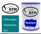 Preview: Volkswagen, Wasserblau, R21: 500ml Lackdose, von ATW Autoteile West.